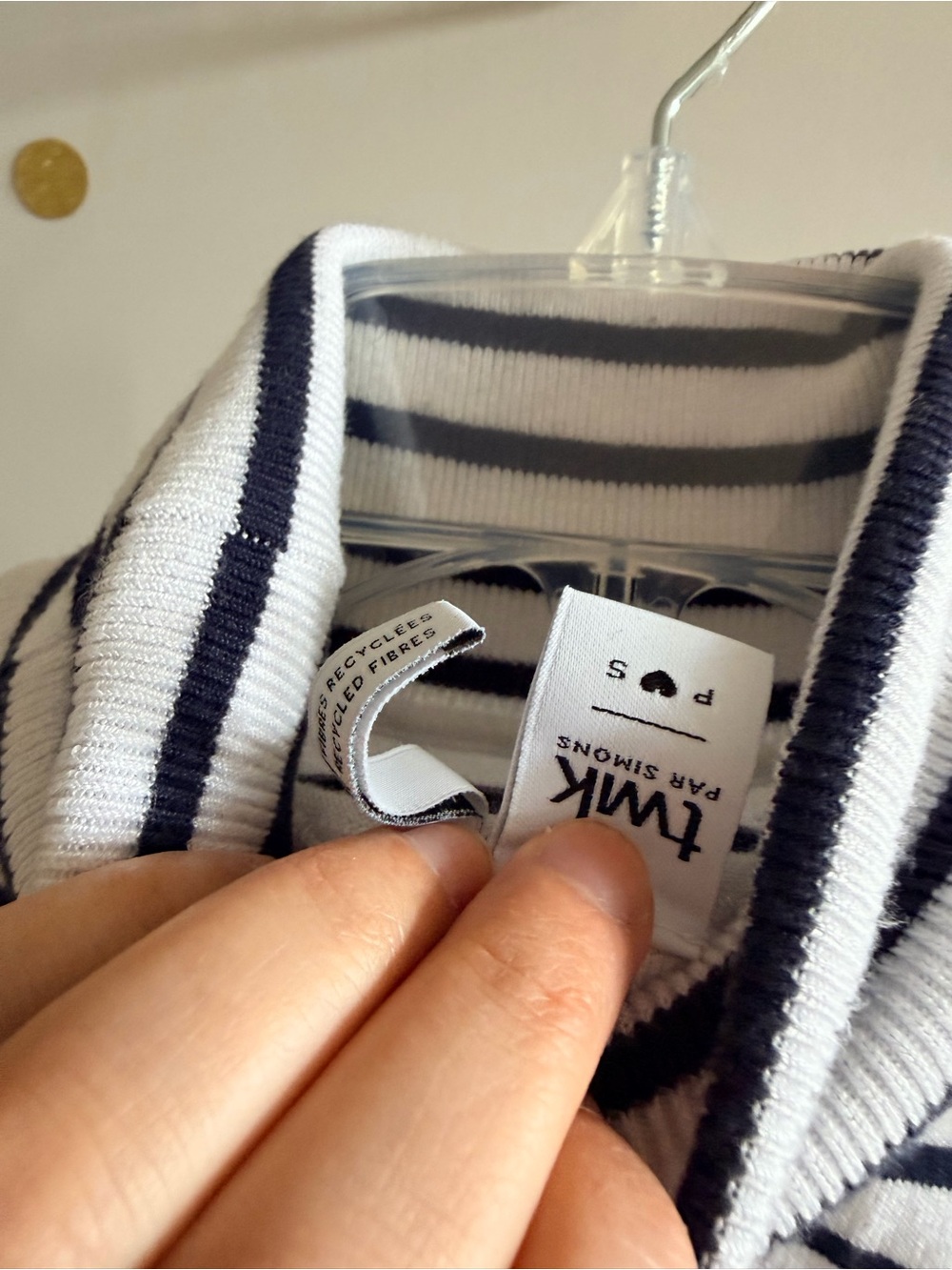 Twik by Simons Striped Cropped Turtleneck Size Small – Black & White Long Sleeve - Picture 8 of 9